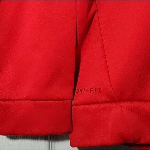 Men's Nike Dri-fit Red Fleece Lined 1/4 zip Pullover Sweatshirt - Large - Picture 3 of 7